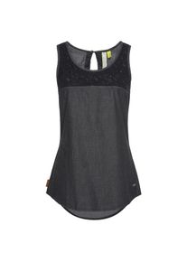 alife and kickin ALIFE & KICKIN Longbluse »CarlaAK«, feminines Denim-Top mit unterlegter Spitze schwarz M black Trendy Blusen-Top mit schönen Spitzen-Details