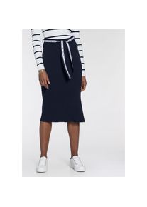 Tom Tailor Polo Team Strickrock, (Set, 2 tlg., mit abnehmbarem Gürtel), in Midi-Länge mit seitlichem Schlitz blau 36 marine Toller Rock inklusive...