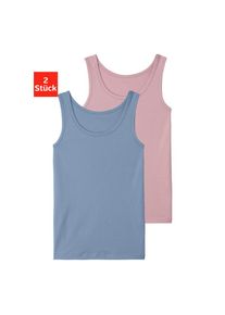 Vivance Unterhemd, (Packung, 2 St.), in schlichtem Design bunt 122/128 hellblau, rosa Vivance Mädchen Achseltop im Doppelpack