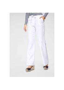 Aniston CASUAL Leinenhose, mit Bindeband weiß 42 N-Gr Damenhose aus einem leichten Leinen-Mix