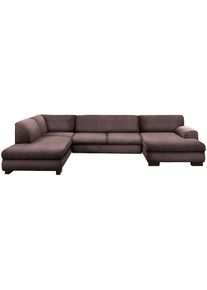 Home Affaire Wohnlandschaft »Nika«, Wohnlandschaft, MELROSE®, PRIMABELLE® oder Struktur, mit Bettfunktion braun