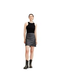 Tom Tailor Denim Lederimitatrock schwarz XXL deep black Minirock aus Kunstleder von Tom Tailor Denim