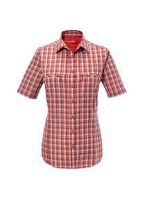 Tom Collins Trachtenbluse, Damen, mit Reißverschlusstaschen rot 38 cherryrot Sportive Kurzarm-Bluse im Karo-Dessin und 2 Reißverschlusstaschen