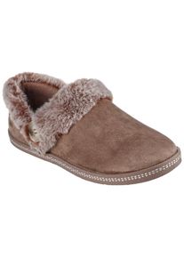 Skechers Pantoffel »COZY CAMPFIRE FRESH TOAST«, mit Fellimitat-Kragen grau 35 taupe Modischer Hausschuh zum Schlupfen