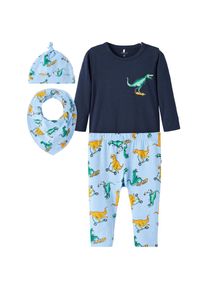 name it Neugeborenen-Geschenkset, (Set) blau marine, hellblau-gemustert 4tlg. Set von name it für Jungen