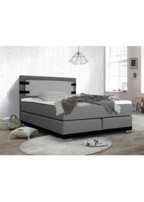 Inosign Boxspringbett »Strada«, incl. Topper, 3 Breiten, 3 Härtegrad-Ausführungen grau