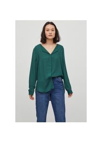 Vila Chiffonbluse »VILUCY Bluse«, mit verdeckter Knopfleiste grün L Pineneedle Schlichte feminine Bluse