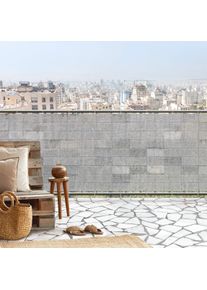 Balkon Sichtschutz Beton Ziegeloptik grau