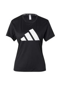 adidas Performance, Femmes T-shirt fonctionnel 'Run It', noir / blanc