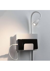 Paulmann Halina USB LED-Wandlampe, Flexarm weiß