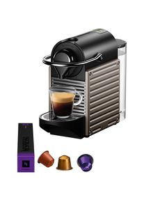 Nespresso Kapselmaschine »XN304T Pixie von Krups«, 19 Bar Druck, Wassertank: 0, 7 L, inkl. Willkommenspaket mit 14 Kapseln grau Kaffeemaschine