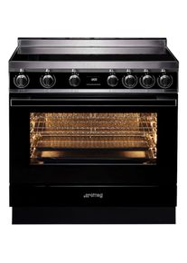 Smeg Induktions-Standherd »CPF9IPBL«, CPF9IPBL schwarz Herdset
