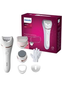 Philips Epilierer »Series 8000 BRE730/10«, 6 St. Aufsätze, leistungsstarke Epilation, kabellose Nass- und Trockenfunktion rosa...