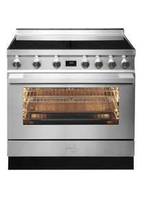 Smeg Induktions-Standherd »CPF9IPBL«, CPF9IPX silberfarben Herdset