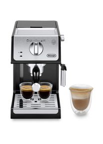 De'Longhi DE'LONGHI Siebträgermaschine »Active Line ECP 33.21.BK«, 1100 Watt, 15 Bar silberfarben Kaffeemaschine