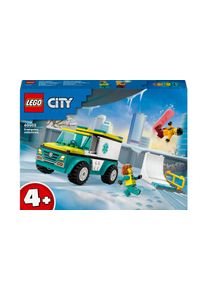 Lego® Spielbausteine »Rettungswagen und Snowboarder 60403«, (79 St.)