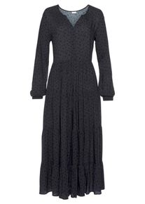 Lascana Maxikleid 'Orient Hipp' Damen Gr&ouml;&szlig;e 40 grau / schwarz Winterkleid