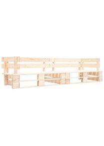 vidaXL Garten-Palettensofa 2-Sitzer Natur Holz