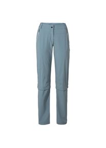 Vaude - Women's Farley Stretch Capri T-Zip Pants III - Zip-Off-Hose Gr 34 - Short grau