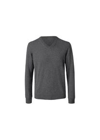 Pull en cachemire avec encolure en V, Gris, Taille: 52, Tchibo