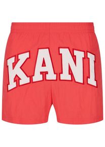 Karl Kani, Hommes Boardshorts 'Serif', rouge / blanc