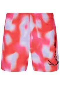 Karl Kani, Hommes Boardshorts, bleu pastel / rose / rouge clair / noir