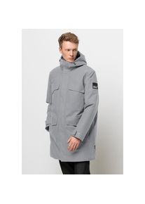 Jack Wolfskin Parka »NATURE WOODS PARKA M«, mit Kapuze grau XXL (58) hellgrau Winterparka aus natürlichen Materialien
