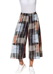 Damen Hosenrock schwarz-ecru-bedruckt