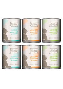 6x 800g Mixpack purer Fleischgenuss (3 Sorten) MjAMjAM Nassfutter für Katzen