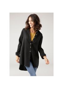 Laura Scott Longbluse, aus weichem Musselin schwarz 44 Feminine Bluse von Laura Scott