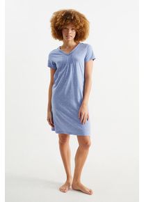 C&A Nachthemd-geblümt, Blau, Größe: XL