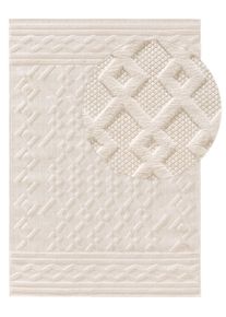 benuta Nest In- & Outdoor-Teppich Bonte Cream 80x150 cm - Teppich für Balkon, Terrasse & Garten