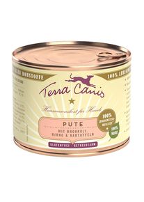 6x 200g Pute mit Brokkoli, Birne & Kartoffeln Terra Canis Nassfutter für Hunde