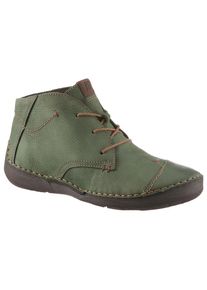 Josef Seibel Schnürboots »Fergey 18«, mit Wechselfußbett grün 38 Flache Stiefelette mit Kontrastnähten