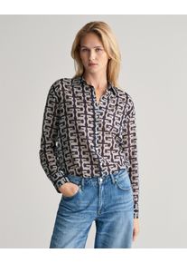 Gant Relaxed Fit G Patterned Baumwoll Seiden Bluse