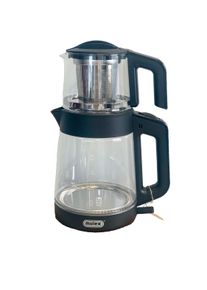 ich-zapfe Wasserkocher, Samowar mit Teekocher - Mulex, Tee-Express Glas, Schwarz, 2L