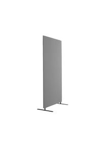 Cloison acoustique standard, coins droits, hauteur 1500 mm, avec pieds, largeur 800 mm, gris