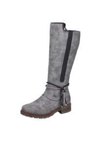 Rieker Winterstiefel, mit seitlichem Stretcheinsatz grau 40 grau-schwarz Mit TEX, dadurch wasserabweisend, winddicht und atmungsaktiv