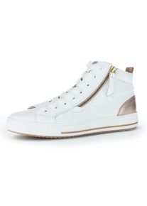Gabor Keilsneaker, in Weite G (=weit) goldfarben 44 weiß-goldfarben Keilsneaer mit komfortablem Außenreißverschluss