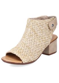 Rieker Sandalette, in modischer Flecht-Optik beige 37 sand Mit Klettverschluss-Riemchen