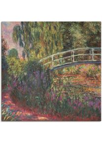 Artland Leinwandbild »Japanische Brücke im Garten von Giverney«, Garten, (1 St.)