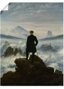 Artland Wandbild »Der Wanderer über dem Nebelmeer. Um 1818«, Mann, (1 St.)