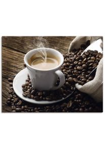 Artland Wandbild »Heisser Kaffee - dampfender Kaffee«, Getränke, (1 St.)