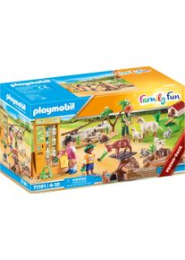 Playmobil® Konstruktions-Spielset »Erlebnis-Streichelzoo (71191), Family Fun«, (63 St.)