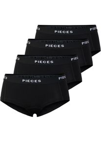 Pieces Hipster »PCLOGO LADY 4 PACK SOLID NOOS BC«, (Packung, 4 St., 4er-Pack)