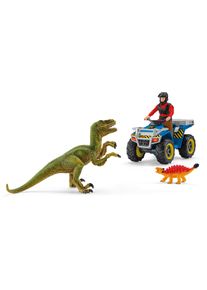Schleich® Spielzeug-Quad »DINOSAURS, Flucht auf Quad vor Velociraptor (41466)«, (Set)
