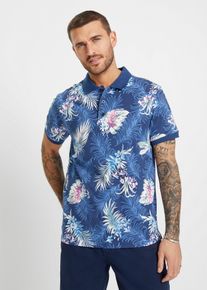 Jersey Poloshirt aus reiner Bio-Baumwolle Kurzarm in blau, Grösse 44/46 (S), 100% Baumwolle, bonprix