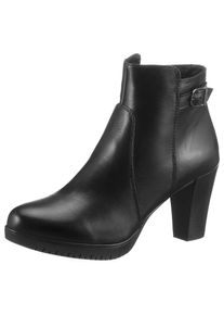 Tamaris Stiefelette »Carmen«, mit dezenter Zierschnalle schwarz 42 Elegantes Modell in schlichter Optik mit Reißverschluss an der Innenseite