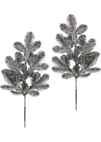 I.GE.A. Winterliche Kunstpflanze »Kunstzweig mit Glitter, in Frost-Optik«