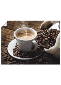 Artland Wandbild »Heisser Kaffee - dampfender Kaffee«, Getränke, (1 St.)
